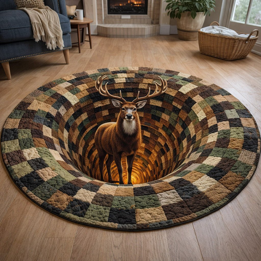 Woodland Grace Round Mat Rug - Nature Design | Serene Home Decor
