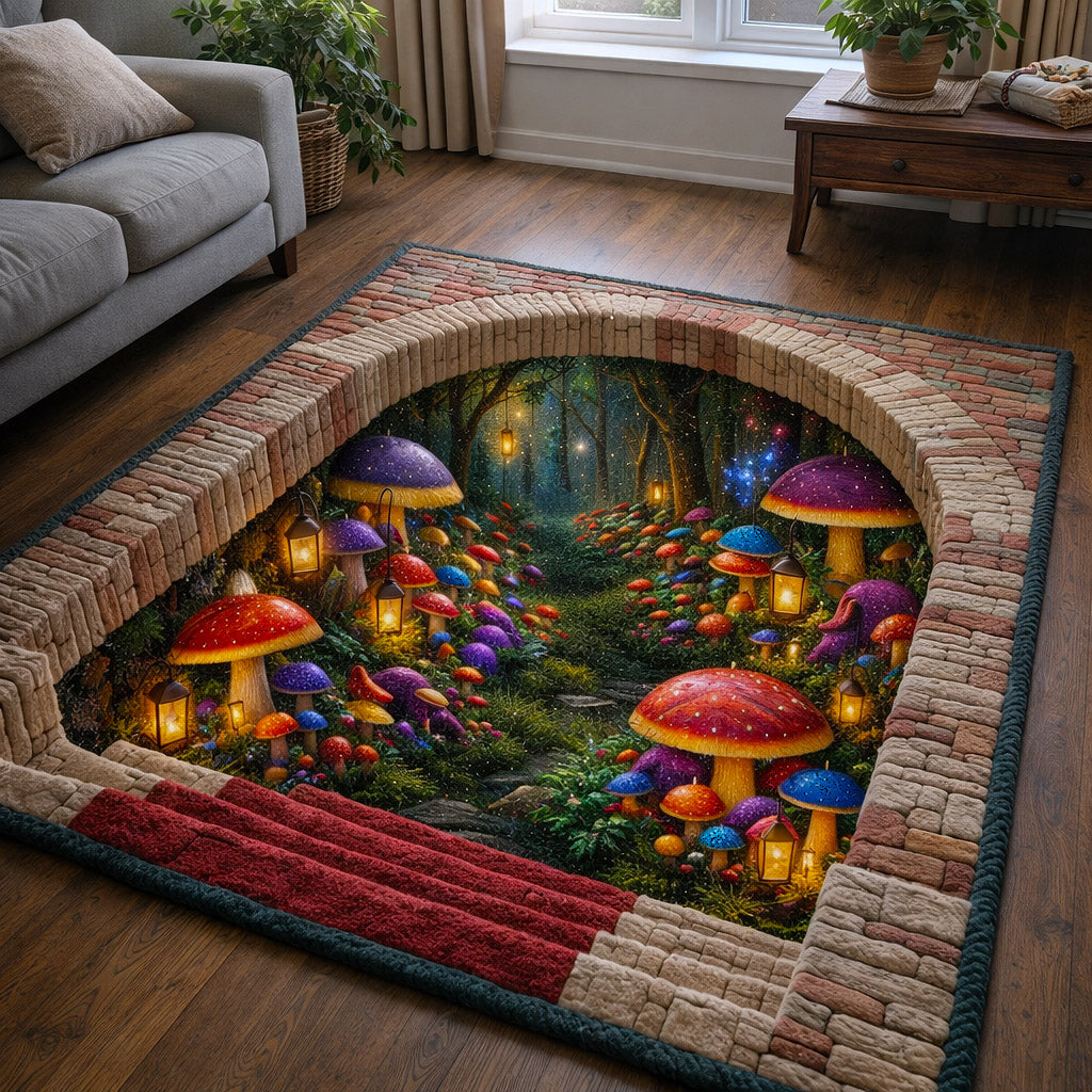 Woodland Haven area rug in a living room