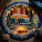 Woodland Journey Round Mat Rug - Nature Design | Serene Home Decor