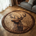 Woodland Majesty Round Mat Rug - Nature Design | Serene Home Decor
