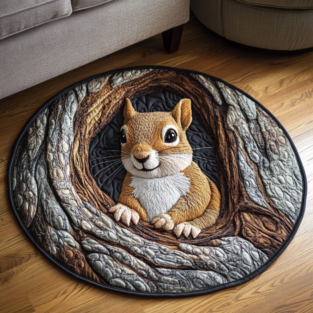 Woodland Retreat Round Mat Rug - Nature Design | Serene Home Decor