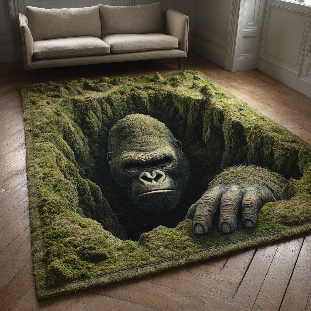 Woodland Wander area rug in a living room