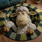 Woolly Meadow Round Mat Rug - Nature Design | Serene Home Decor