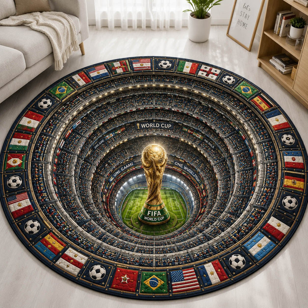 World Cup Round Mat Rug - Nature Design | Serene Home Decor