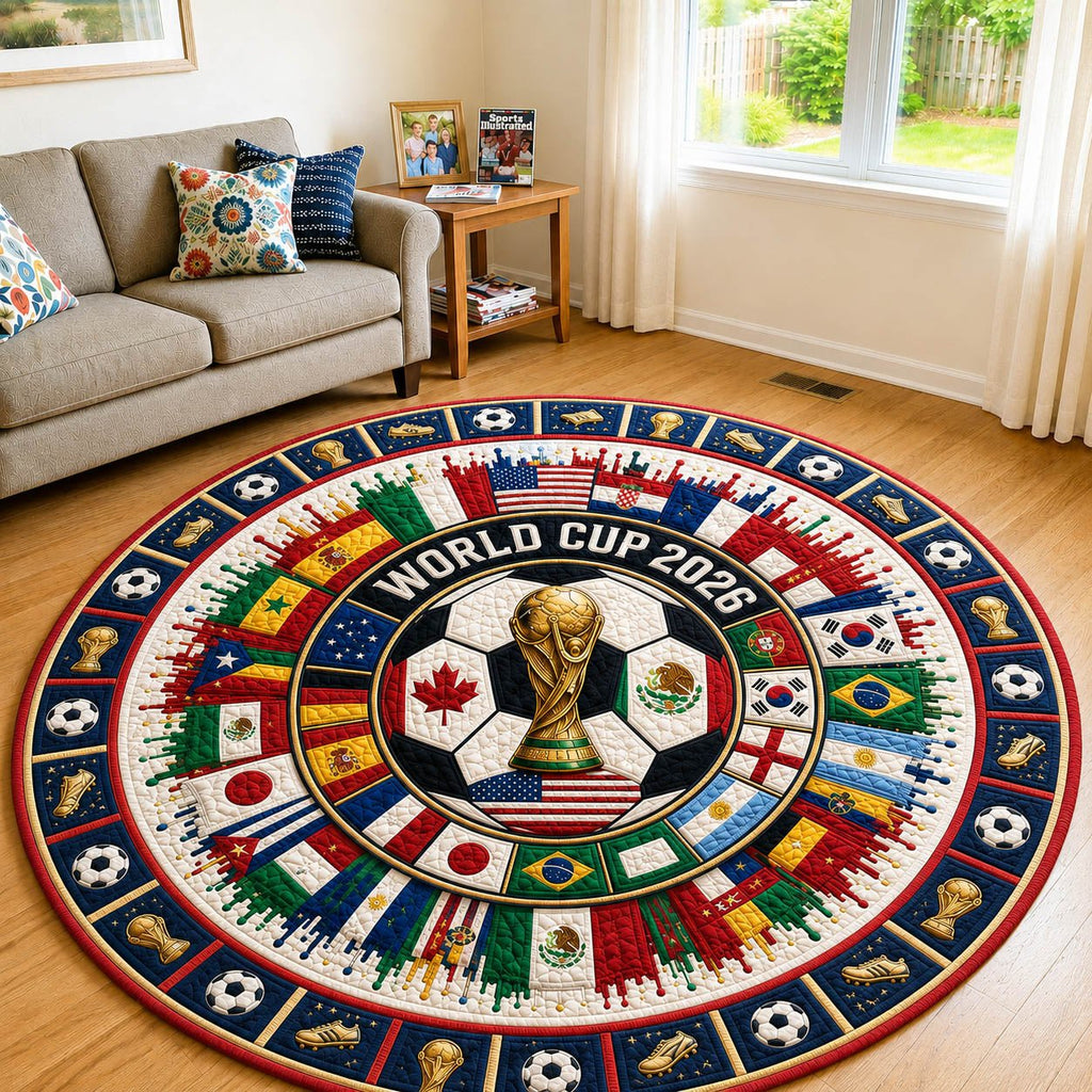 World Cup Round Mat Rug - Nature Design | Serene Home Decor