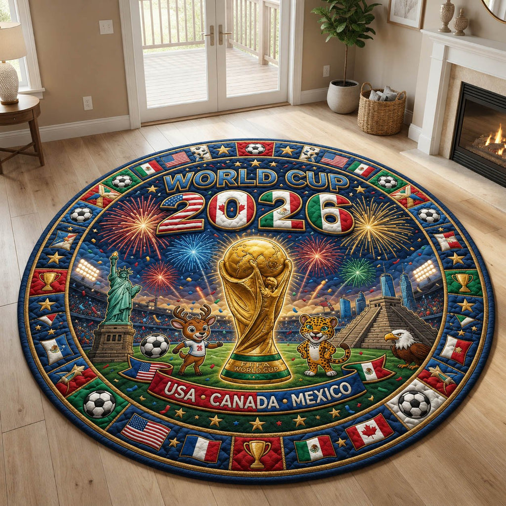 World Cup Round Mat Rug - Nature Design | Serene Home Decor