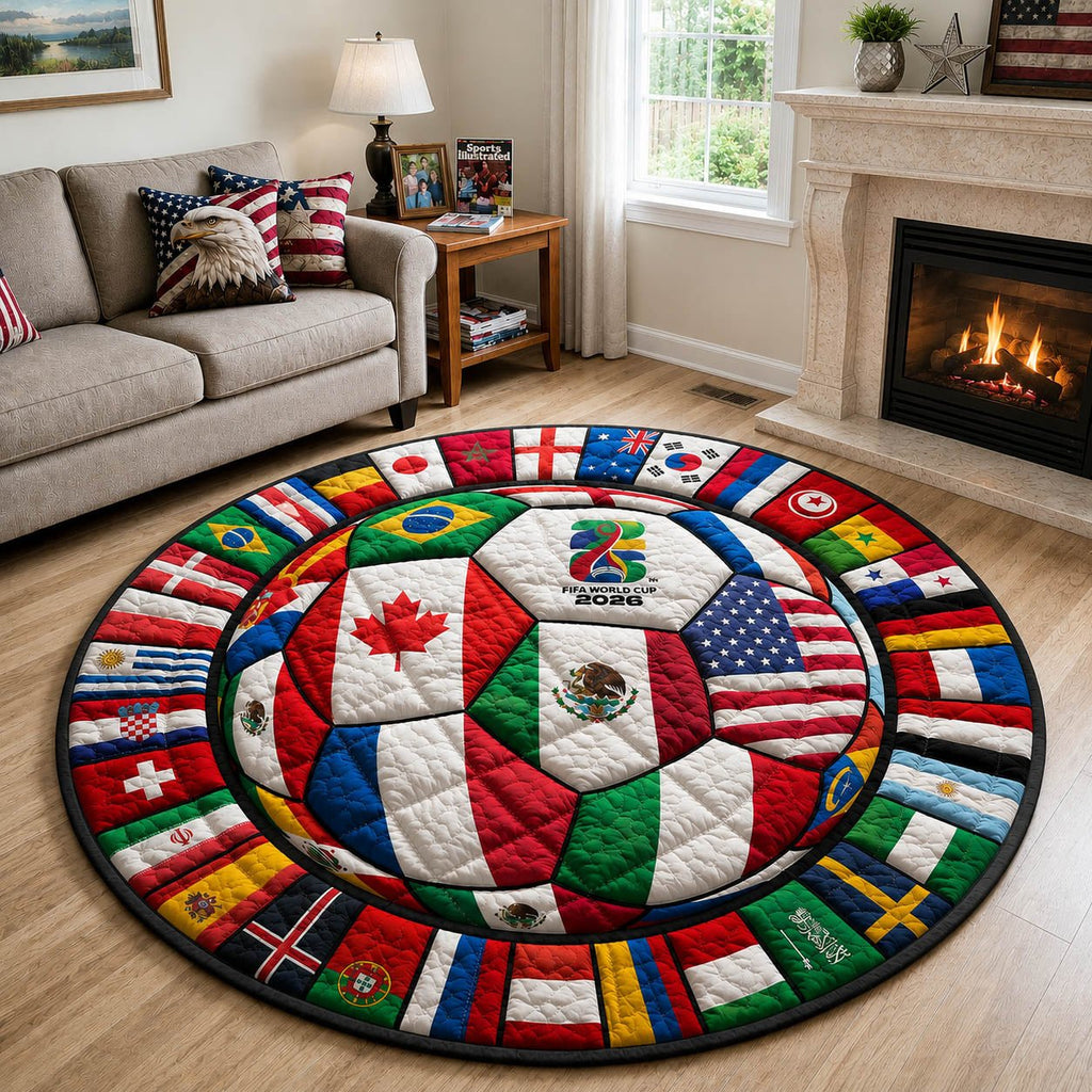 World Cup Round Mat Rug - Nature Design | Serene Home Decor