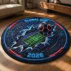 World Cup Round Mat Rug - Nature Design | Serene Home Decor