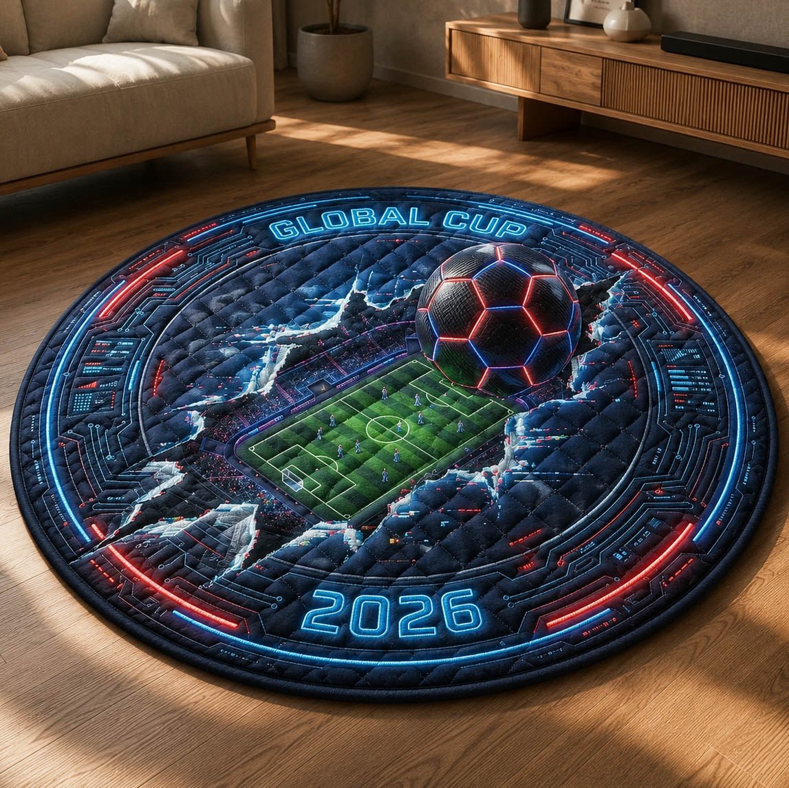 World Cup Round Mat Rug - Nature Design | Serene Home Decor