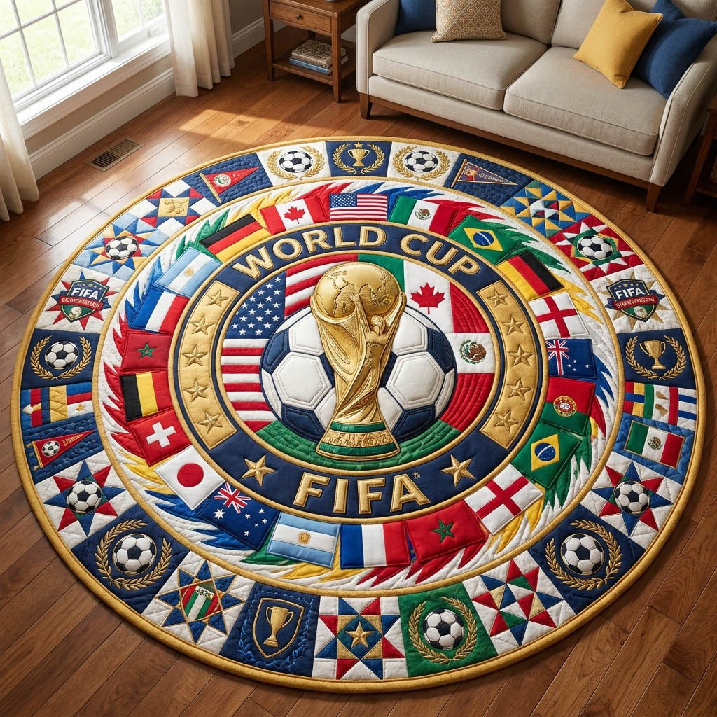 World Cup Round Mat Rug - Nature Design | Serene Home Decor