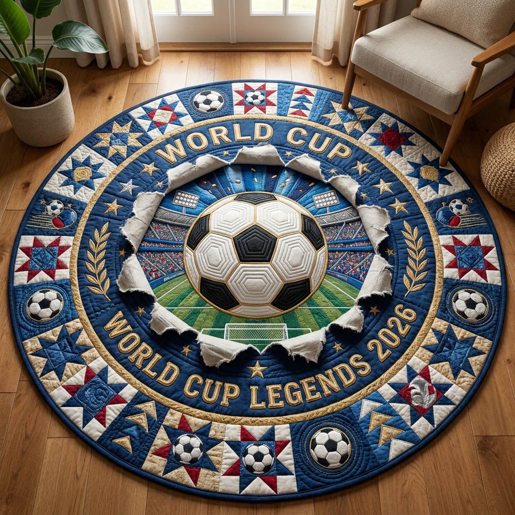 World Cup Round Mat Rug - Nature Design | Serene Home Decor