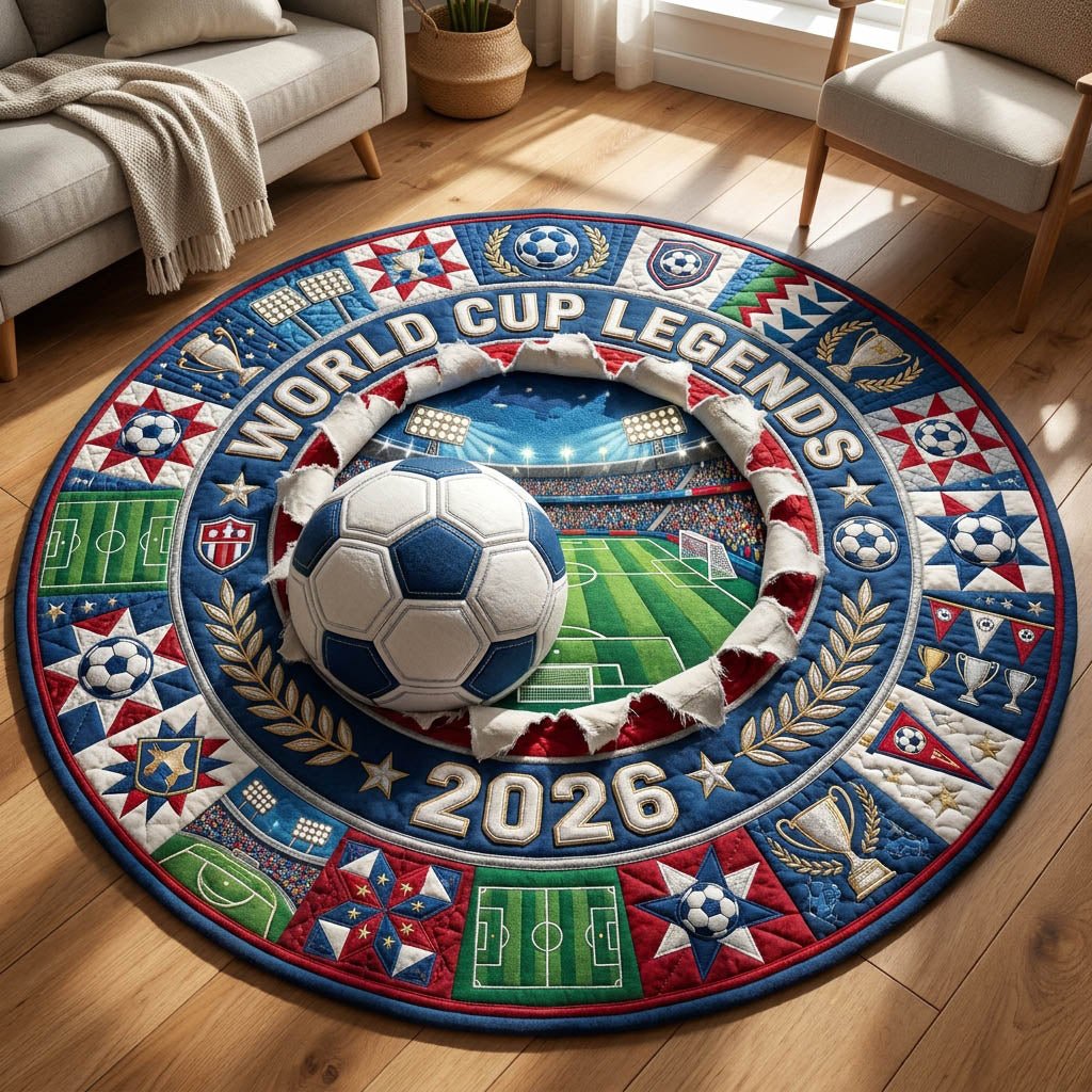 World Cup Round Mat Rug - Nature Design | Serene Home Decor