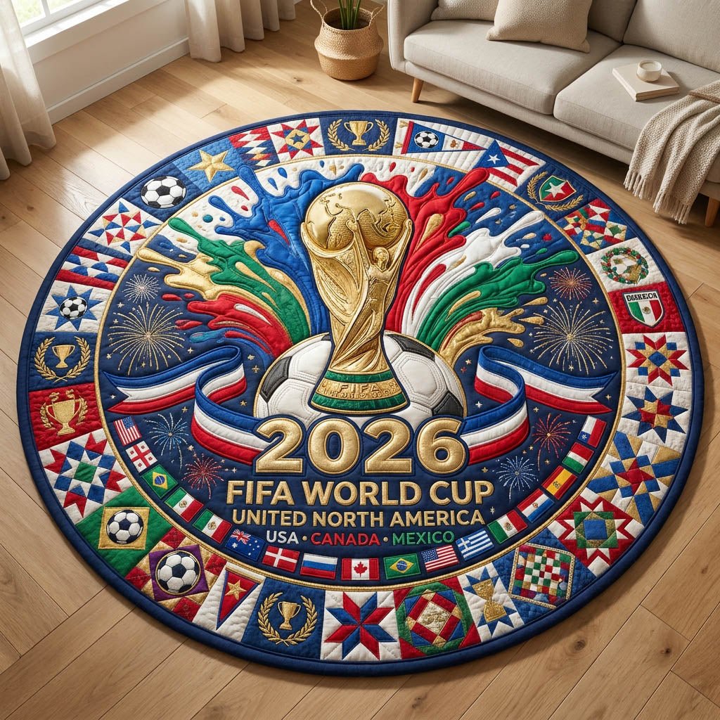 World Cup Round Mat Rug - Nature Design | Serene Home Decor