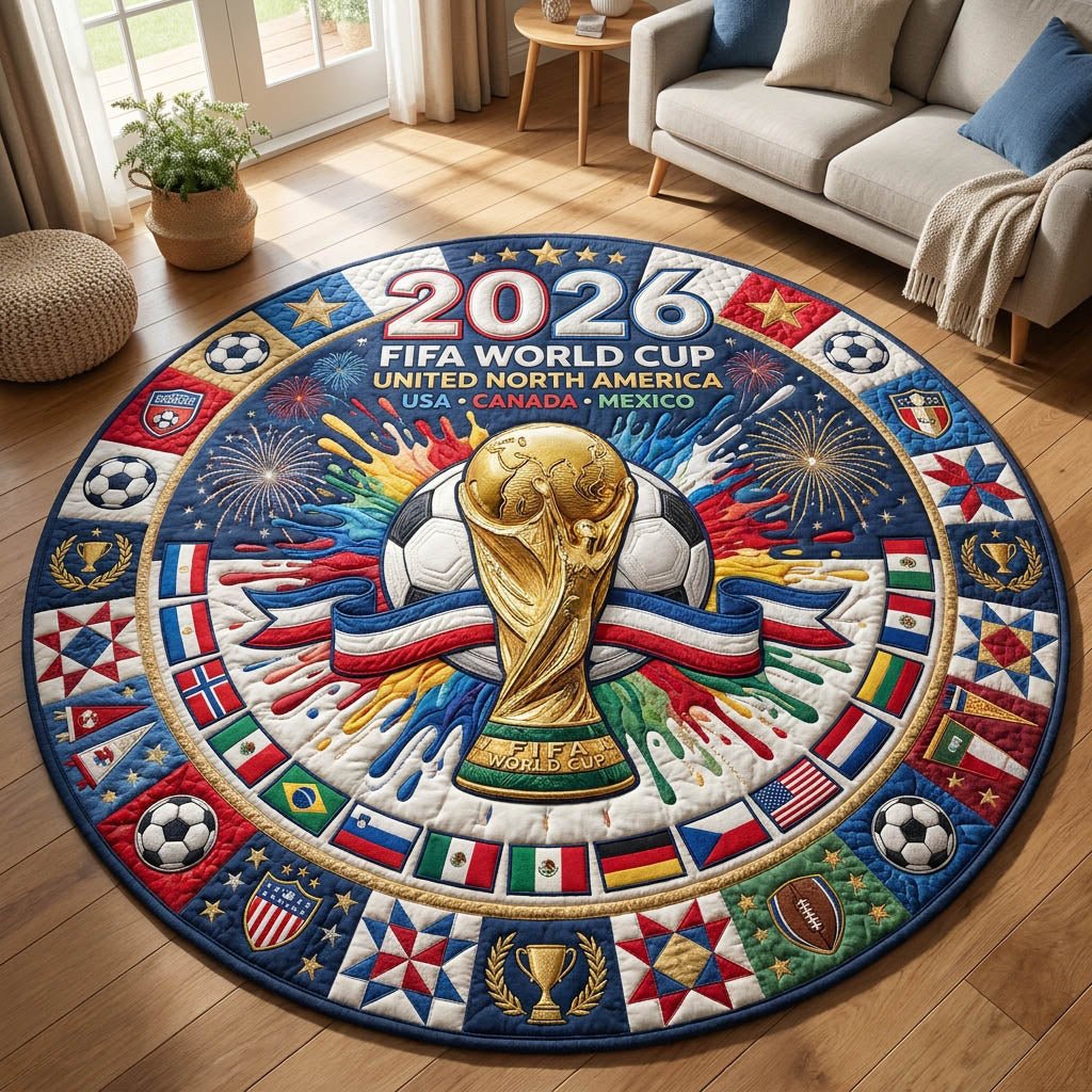 World Cup Round Mat Rug - Nature Design | Serene Home Decor