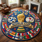 World Cup Round Mat Rug - Nature Design | Serene Home Decor