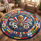 World Cup Round Mat Rug - Nature Design | Serene Home Decor