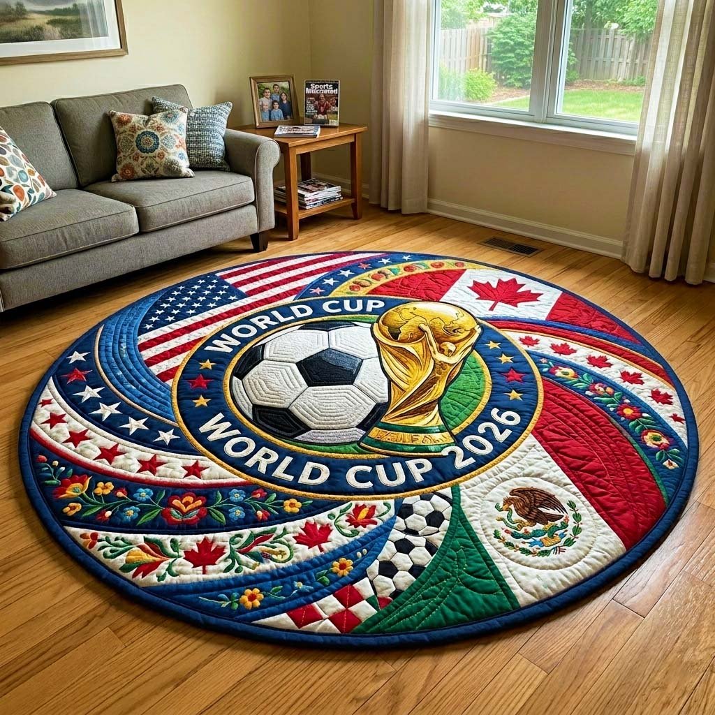 World Cup Round Mat Rug - Nature Design | Serene Home Decor