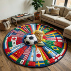 World Cup Round Mat Rug - Nature Design | Serene Home Decor