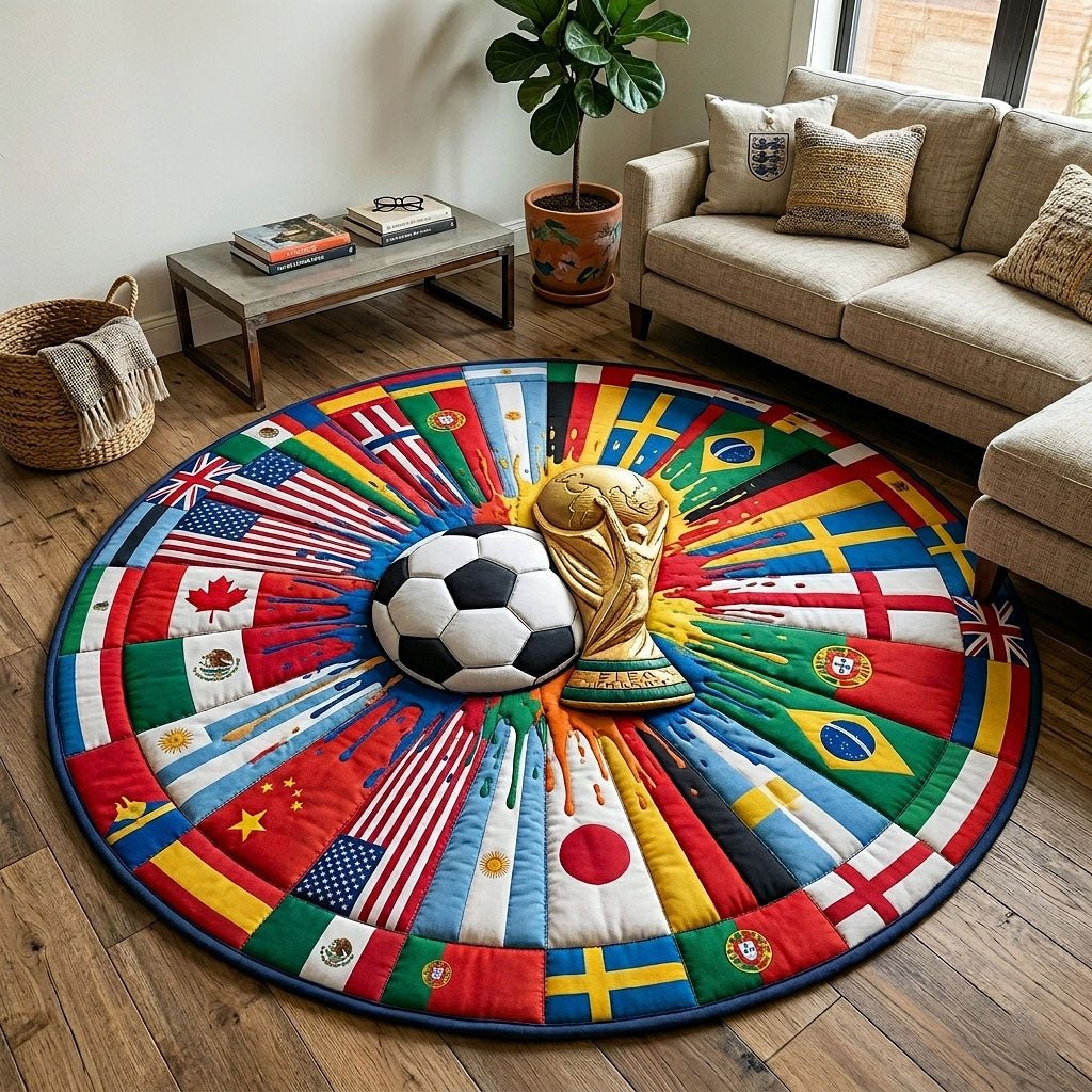 World Cup Round Mat Rug - Nature Design | Serene Home Decor