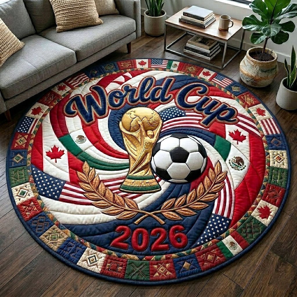 World Cup Round Mat Rug - Nature Design | Serene Home Decor