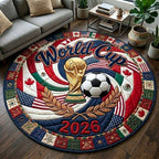 World Cup Round Mat Rug - Nature Design | Serene Home Decor