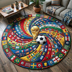 World Cup Round Mat Rug - Nature Design | Serene Home Decor