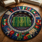 World Cup Stadium Tunnel Round Mat Rug - Nature Design | Serene Home Decor