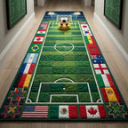 World Soccer Runner Rug - Nature Design | Serene Runner Rug