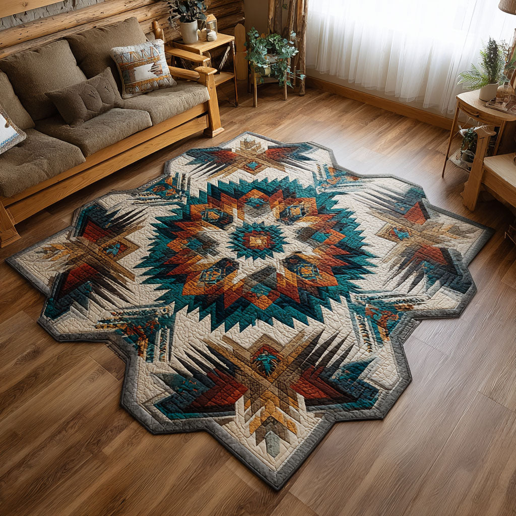 Woven Sky Warrior Custom Shape Area Rug - Nature Design | Die-Cut Non-Slip Rug - washable non-slip printed rug