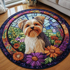 Yorkshire Terrier Round Mat Rug - Nature Design | Serene Home Decor