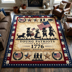 Young Liberty area rug in a living room