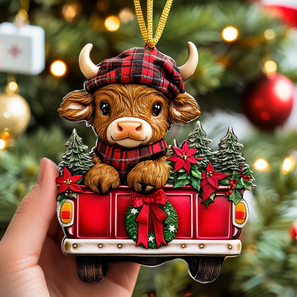 Yuletide Highland Beauty Christmas Ornament