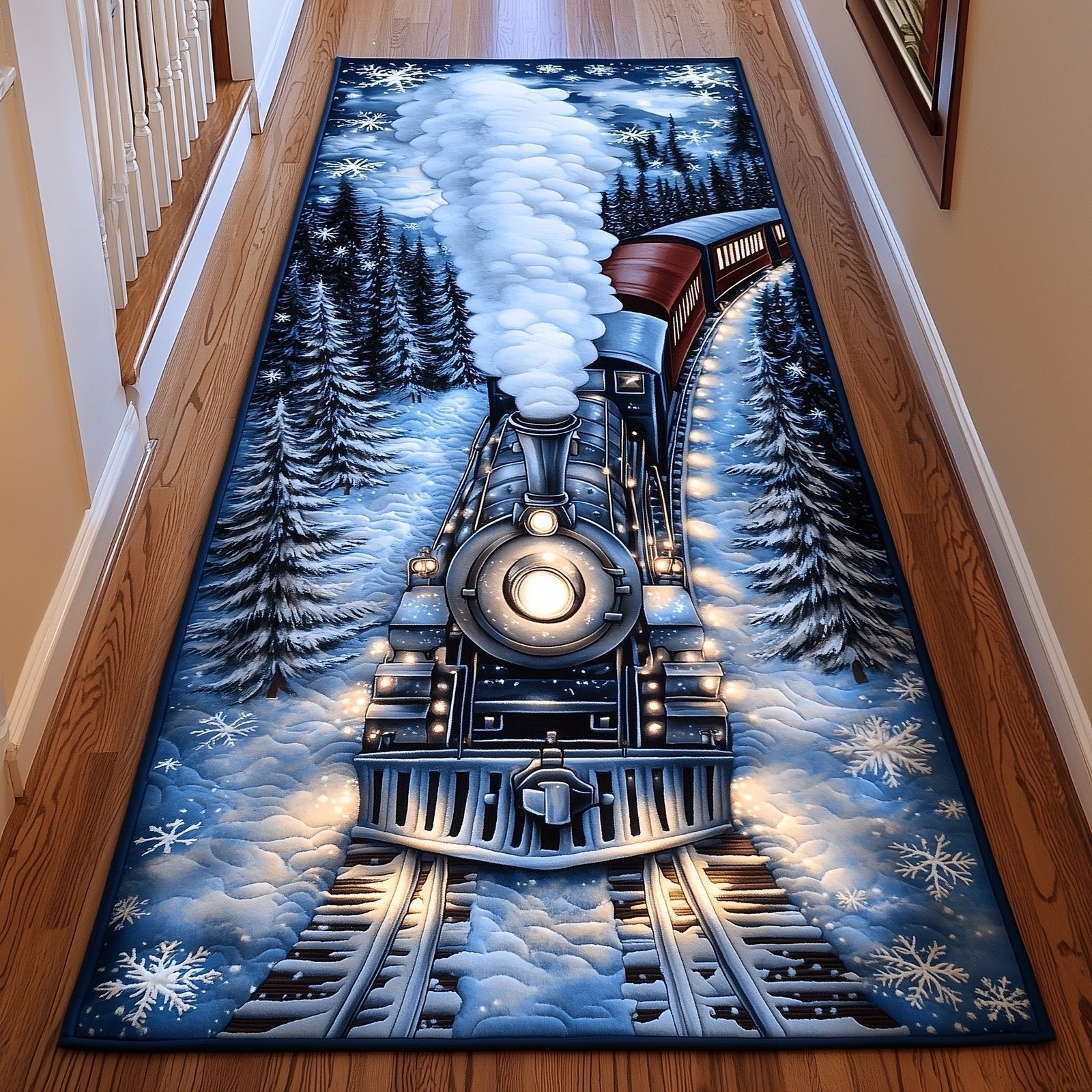 Yuletide Express Runner Rug - Nature Design | Serene Runner Rug
