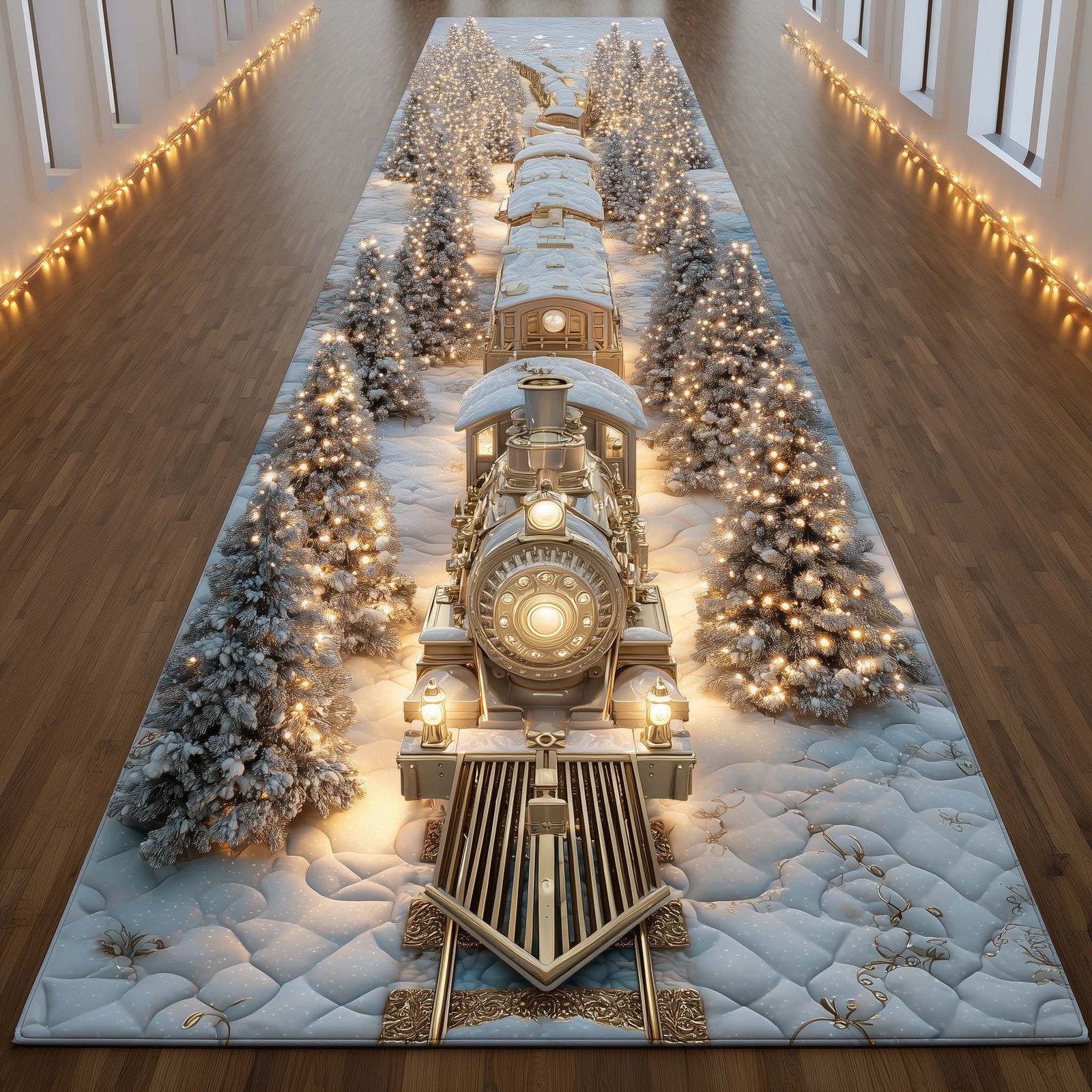 Yuletide Express Runner Rug - Nature Design | Serene Runner Rug