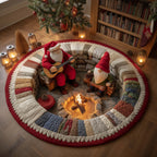 Yuletide Fireside Round Mat Rug