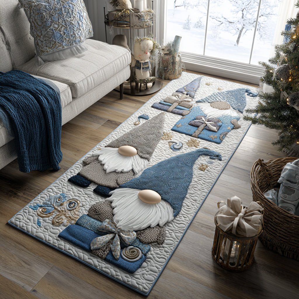Yuletide Gnomes Runner Carpet Runner Rug - Cute Pet Design | Animal Printed Runner Rug