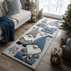 Yuletide Gnomes Runner Carpet Runner Rug - Cute Pet Design | Animal Printed Runner Rug