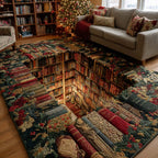 Yuletide Library area rug in a living room