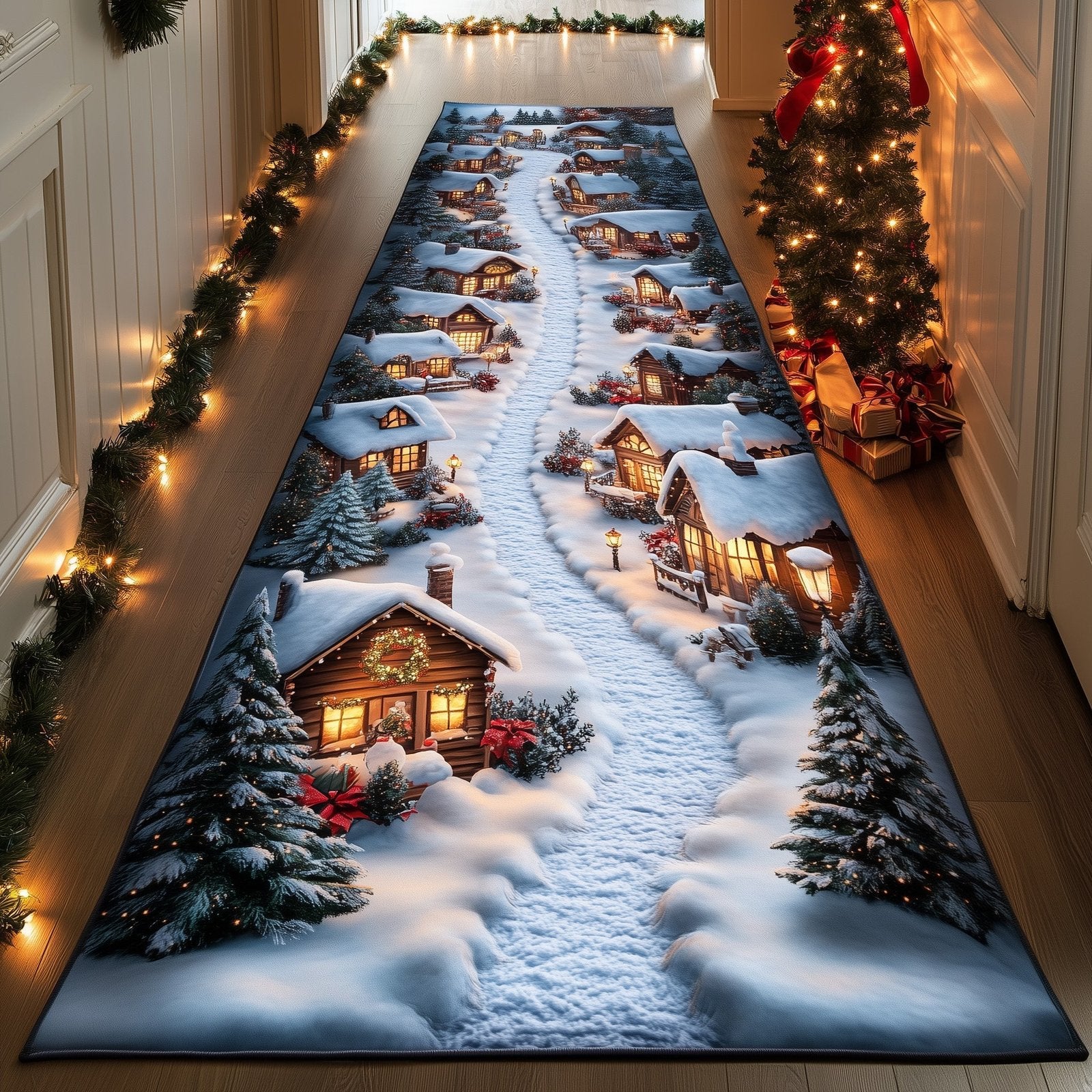 Yuletide Path Runner Rug - Nature Design | Serene Runner Rug