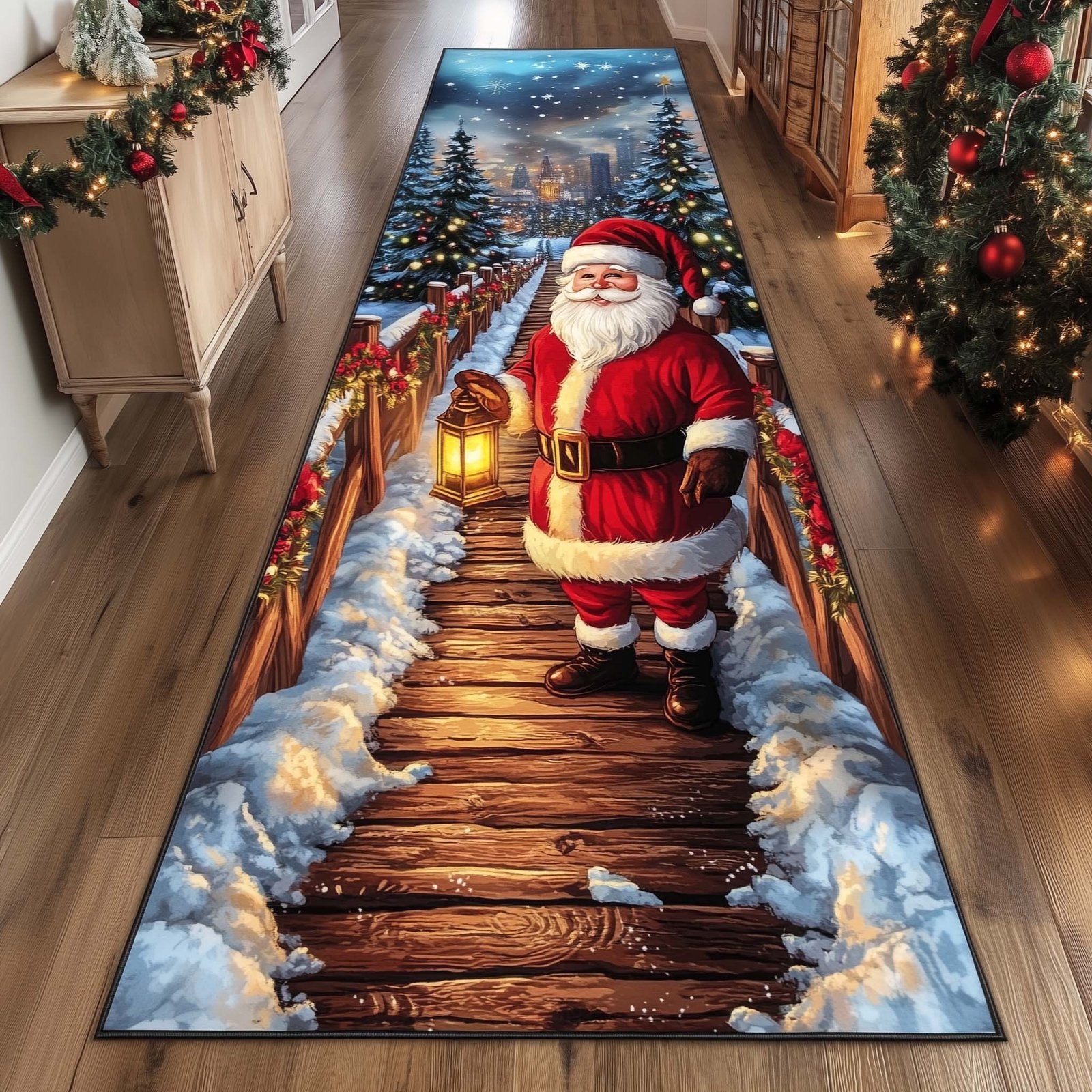 Yuletide Path Runner Rug - Nature Design | Serene Runner Rug