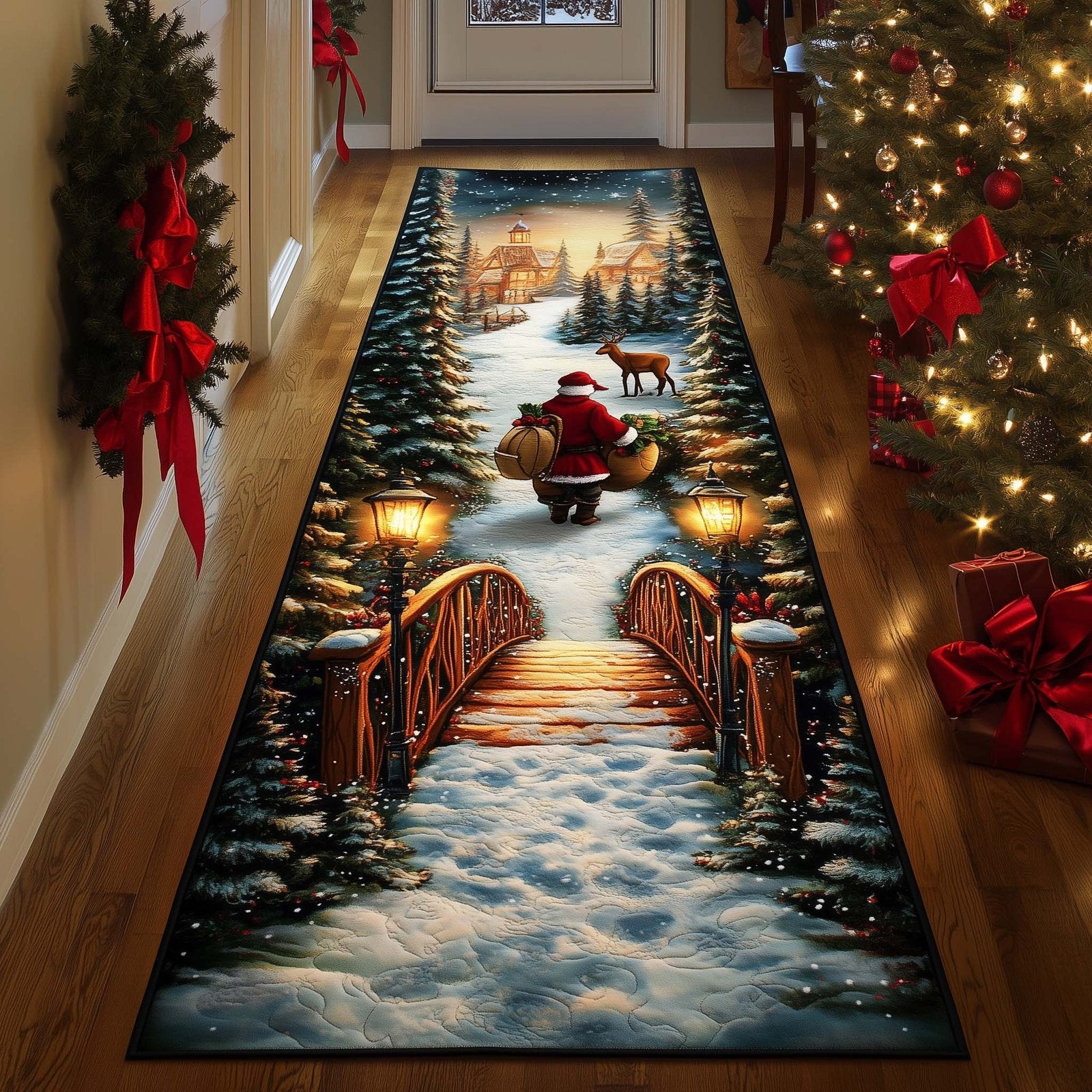 Yuletide Path Runner Rug - Nature Design | Serene Runner Rug