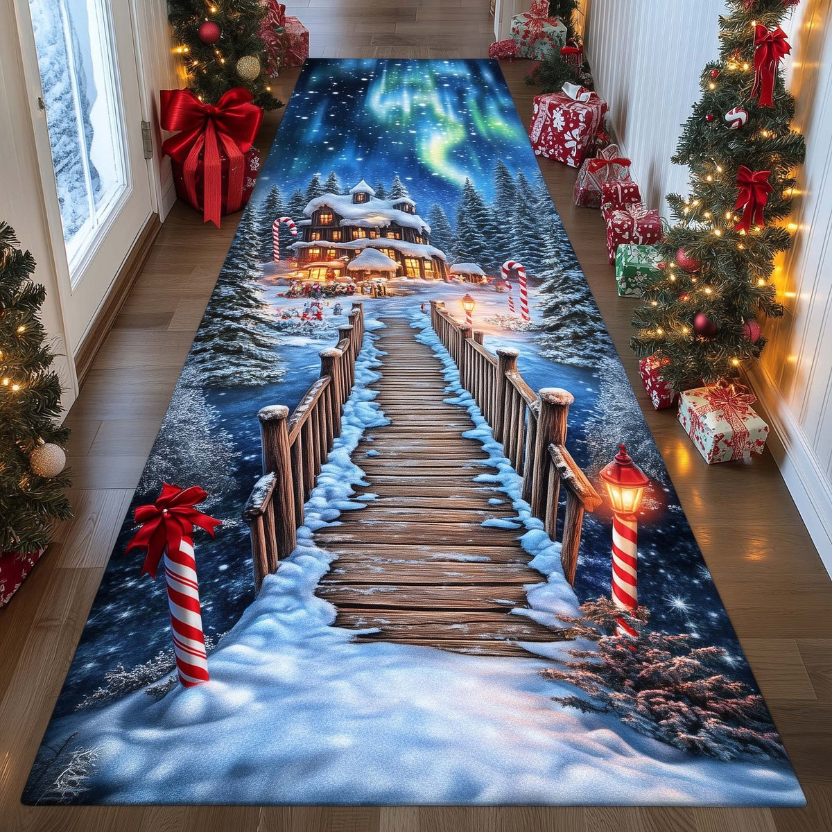 Yuletide Path Runner Rug - Nature Design | Serene Runner Rug