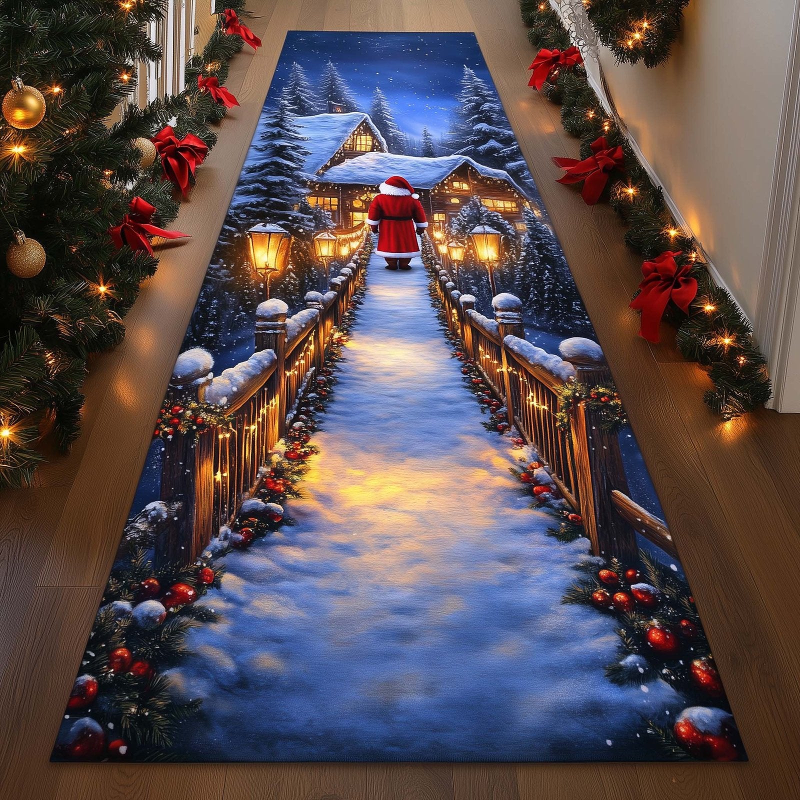 Yuletide Path Runner Rug - Nature Design | Serene Runner Rug
