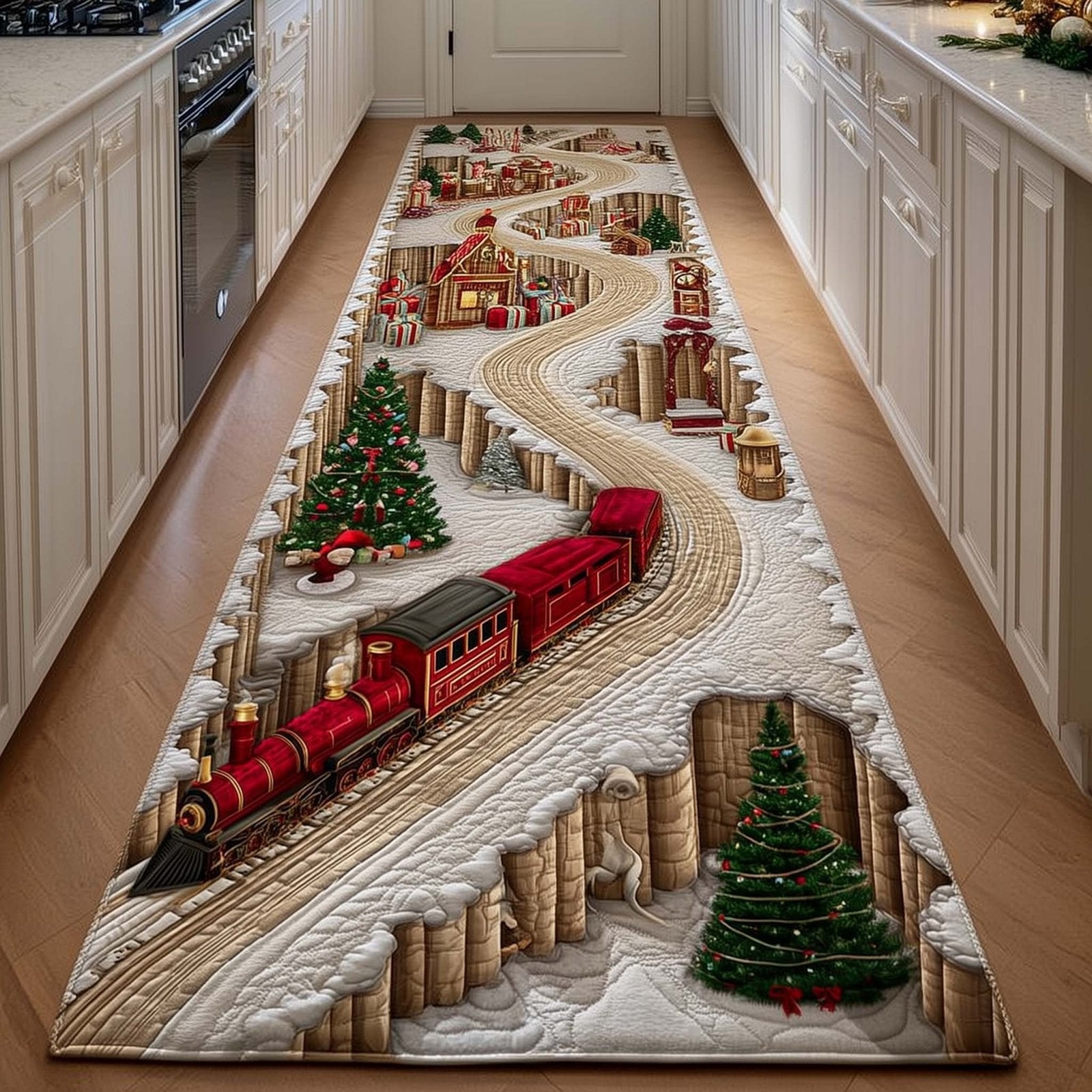 Yuletide Path Runner Rug - Nature Design | Serene Runner Rug