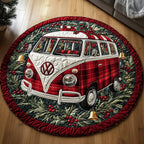 Yuletide Van Round Mat Rug - Nature Design | Serene Home Decor