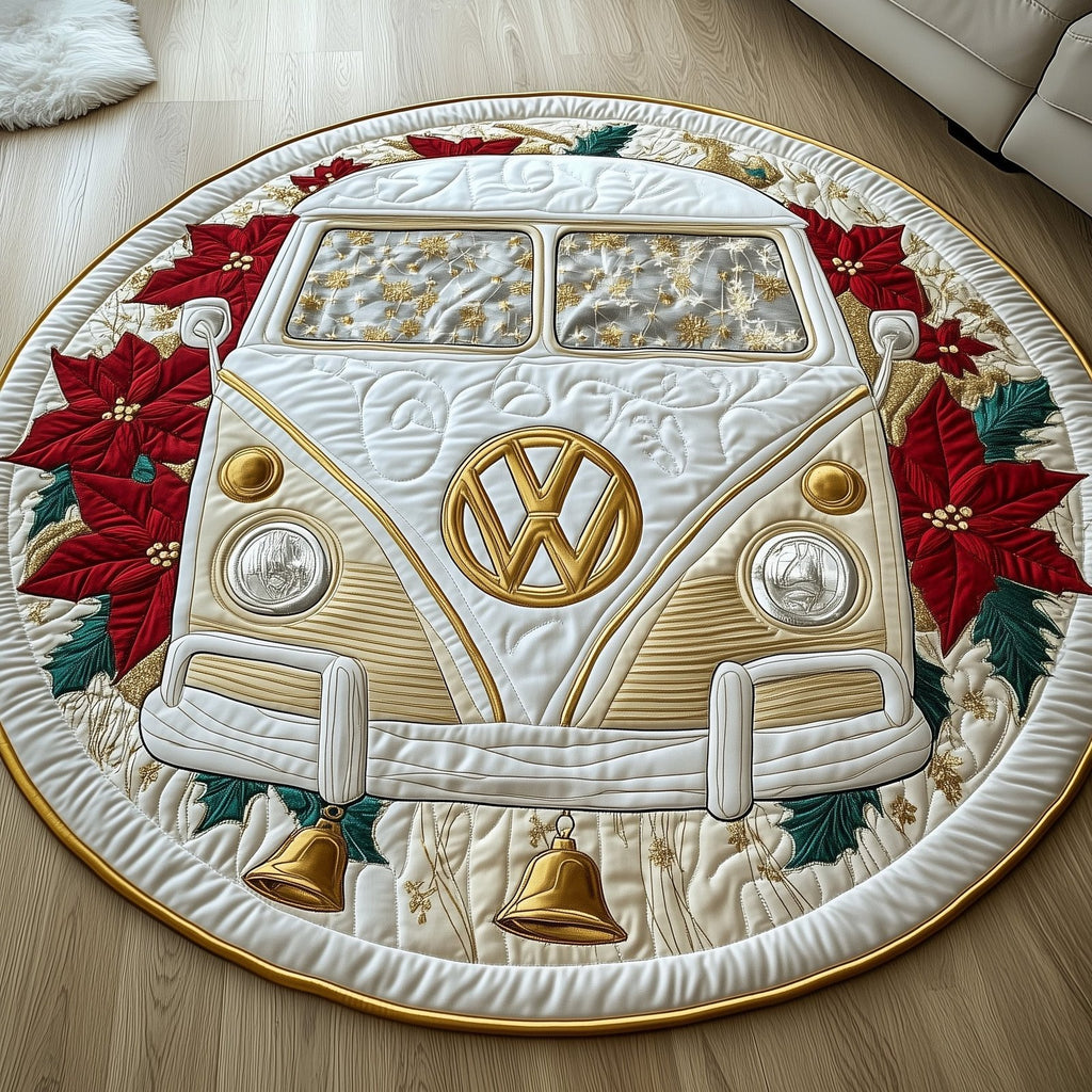 Yuletide Van Round Mat Rug - Nature Design | Serene Home Decor