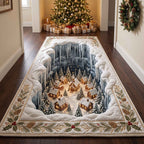 Yuletide Village Runner Rug - Nature Design | Nature Runner Rug - washable non-slip printed rug