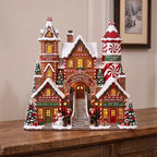 Yuletide Village wooden block, laser-cut 3-layer wood