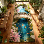 Zen Garden Bridge Runner Carpet Runner Rug - Cute Pet Design | Animal Printed Runner Rug