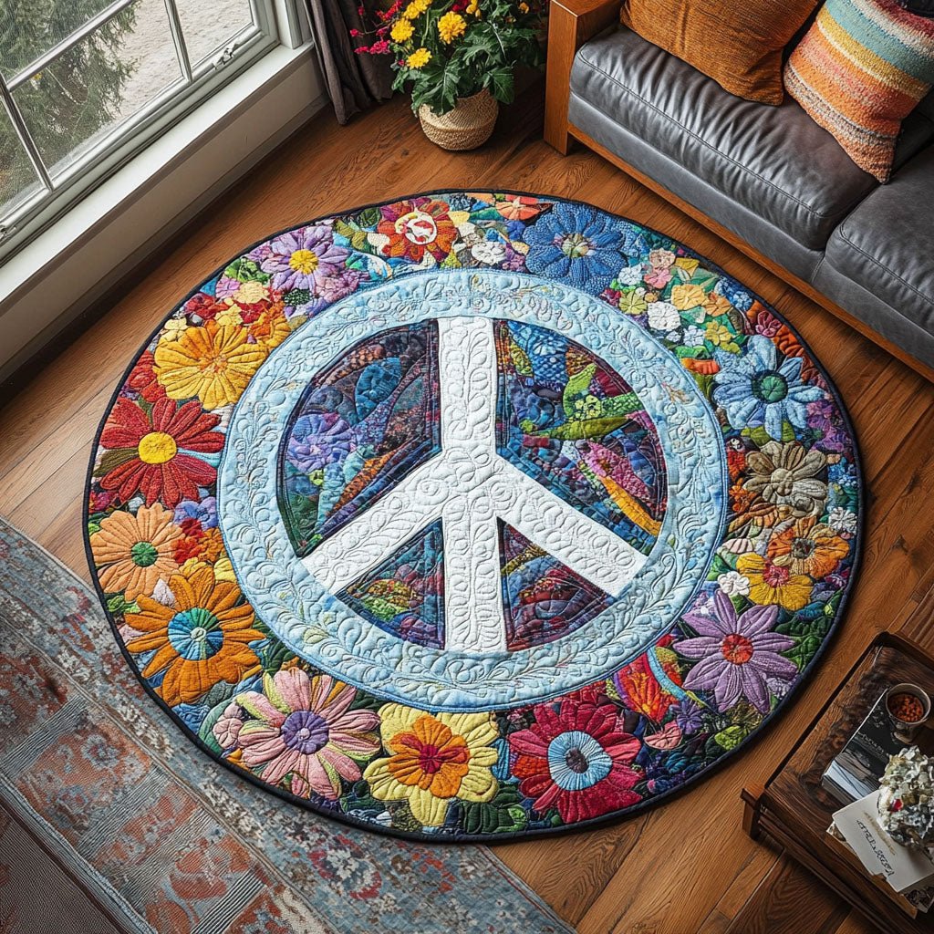 Zen Garden Round Mat Rug - Nature Design | Serene Home Decor